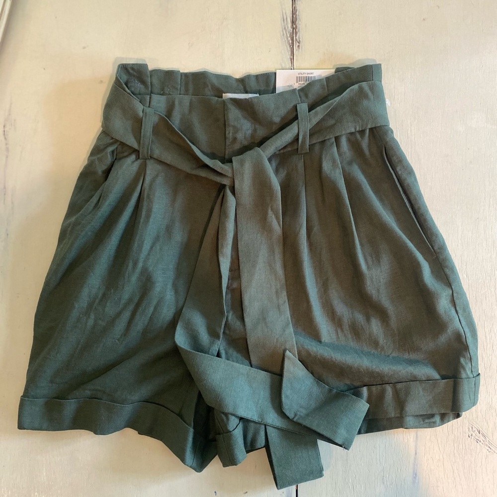 Macy's High-Waist Olive Shorts